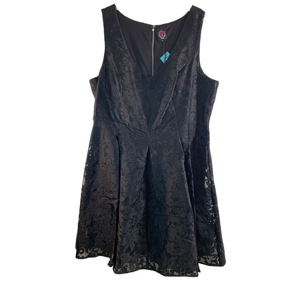 REBEL WILSON BY TORRID Women’s Black Jacquard Tank Skater Dress / Size: 18 - Picture 1 of 10